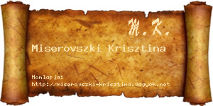 Miserovszki Krisztina névjegykártya